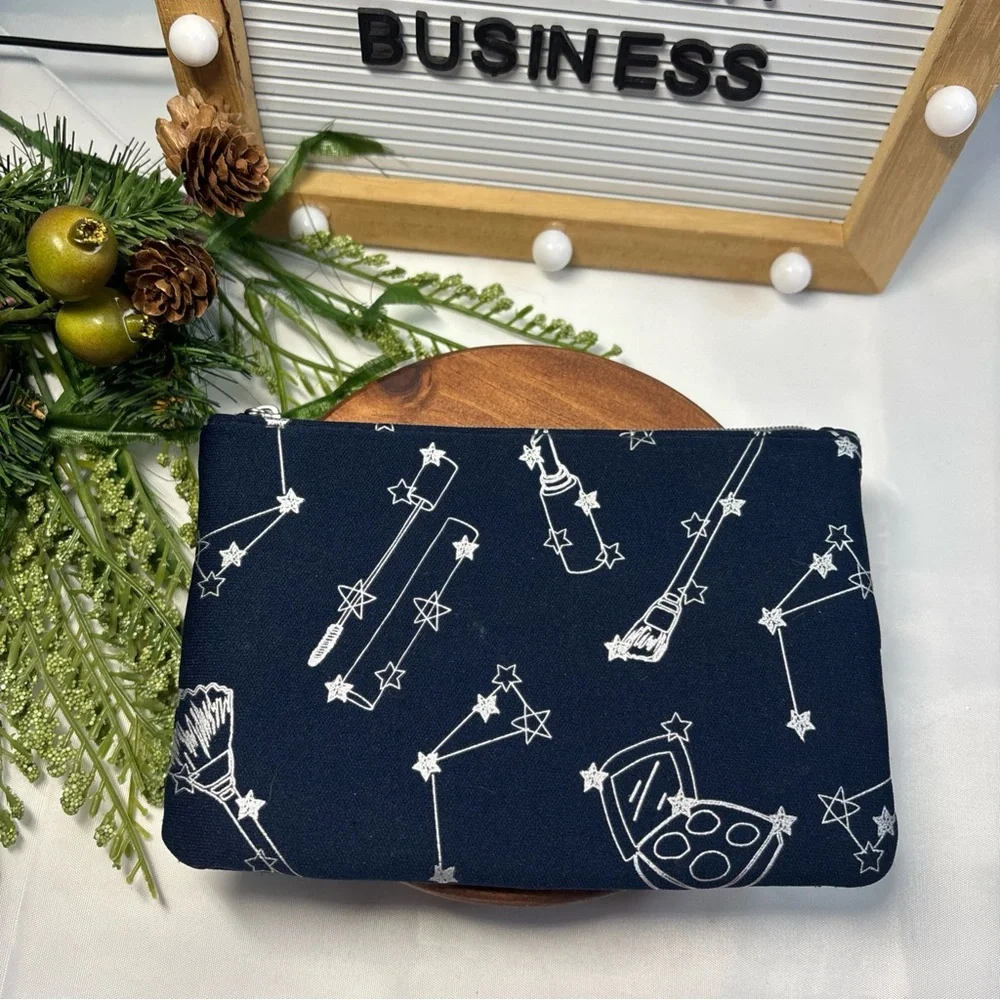 IPSY November 2016 Glam Bag Travel Sized Navy Blue And Silver (Bag Only)